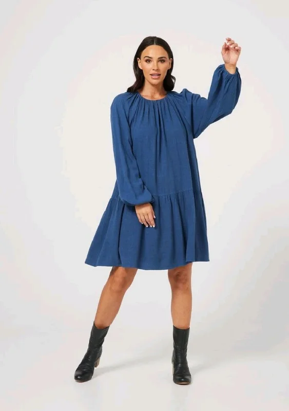 IN MOTION DRESS - STEEL BLUE