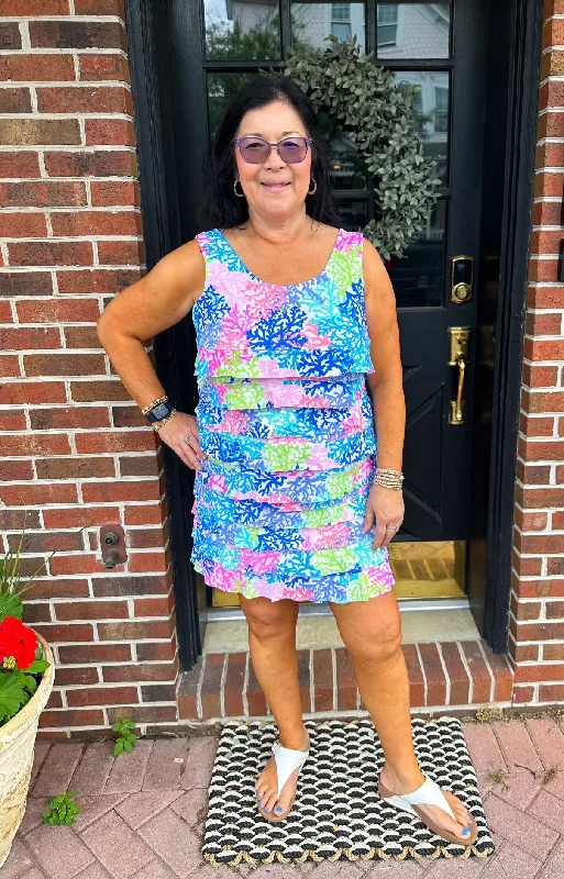 Lulu B UPF 50+ Corals Cha Cha Dress