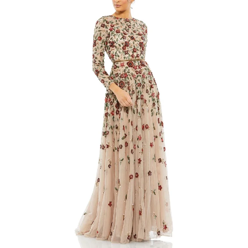 Mac Duggal Womens Embellished Formal Evening Dress