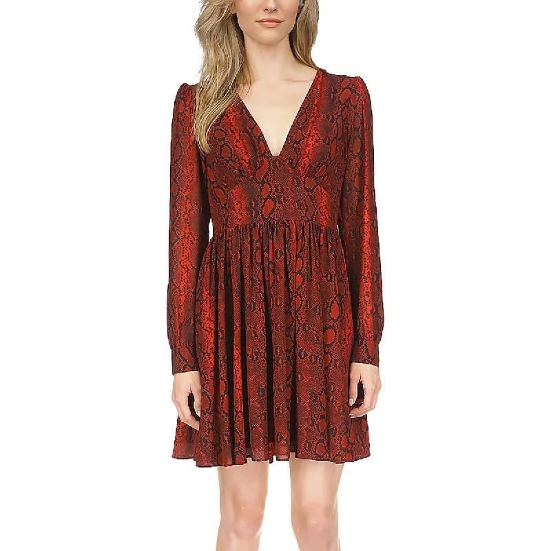 MICHAEL Michael Kors Womens Aztec Print Fit & Flare Fit & Flare Dress