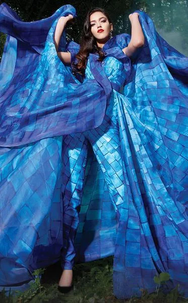 MNM COUTURE - 2500 Printed Fabric Jumpsuit Dress