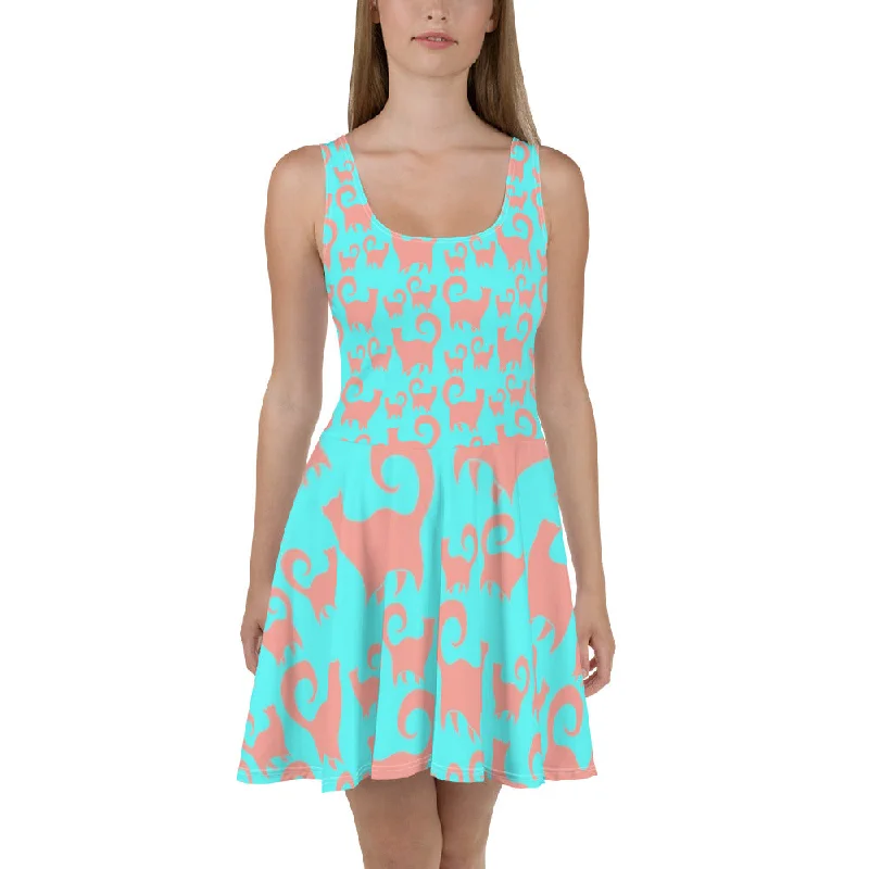 Pink Kitties Skater Dress