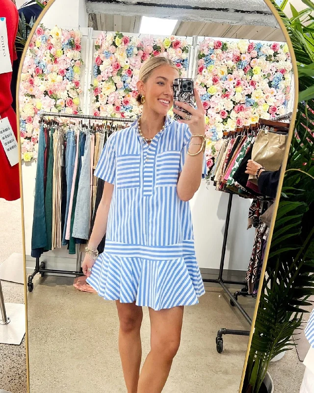 Spring 2025 Blue Stripe Dress
