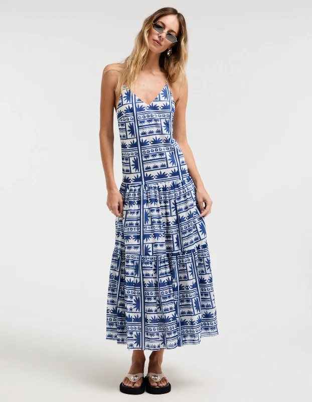 Celestial Sundance Dress - Blue/White