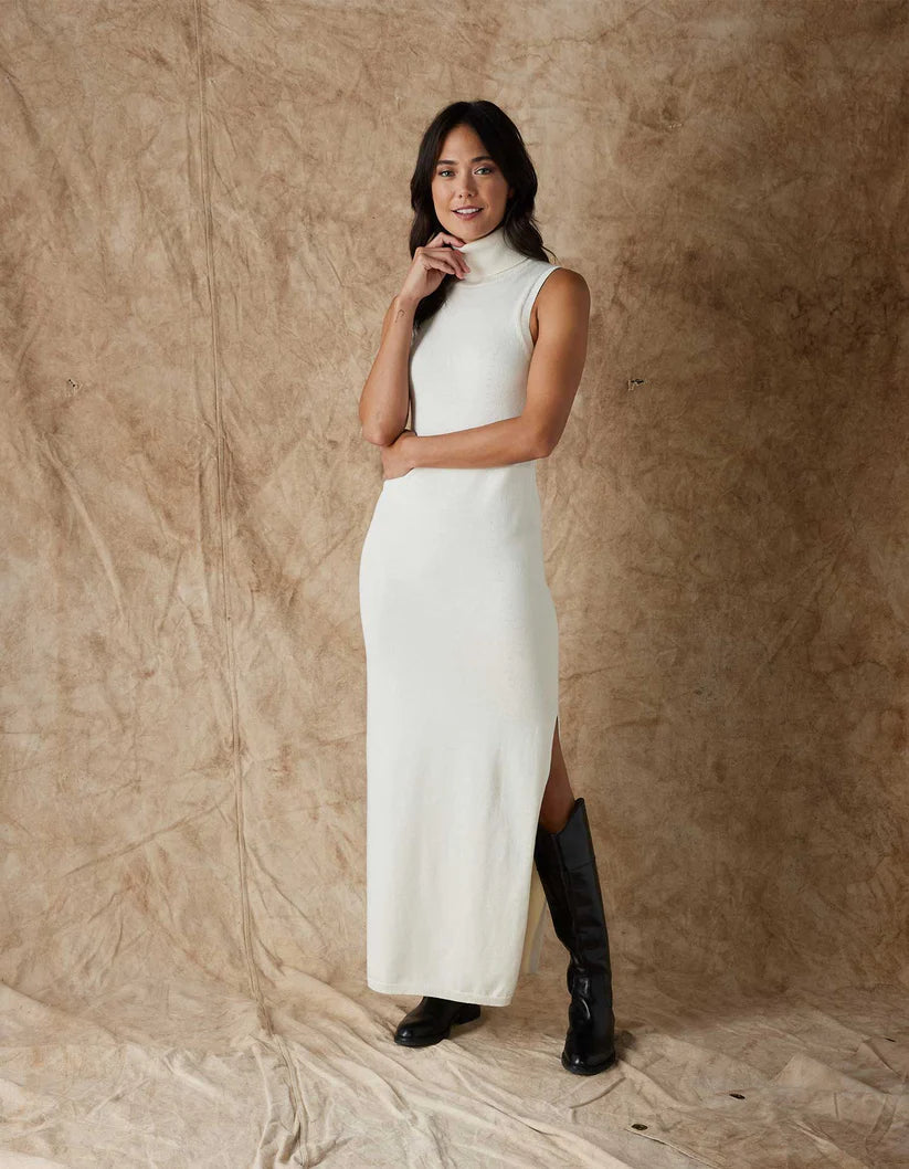 The Normal Brand Women's Athena Column Dress, Winter White