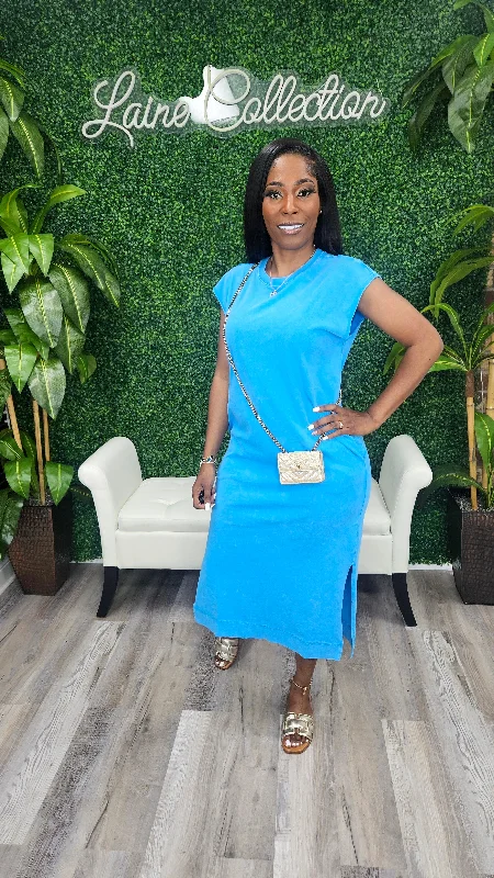 Too Much Fun Dress(Blue)