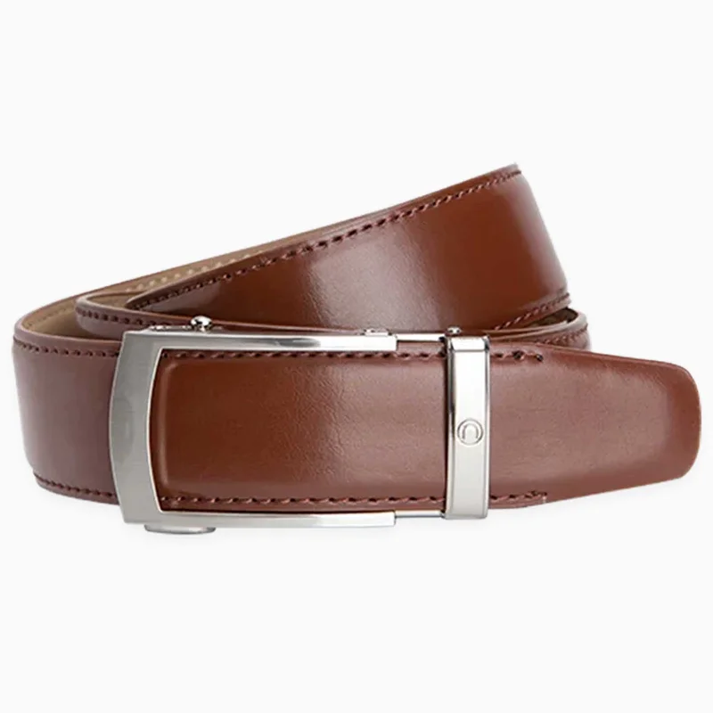 Vetica Brown, 1 3/8" Strap, Dress Ratchet Belt