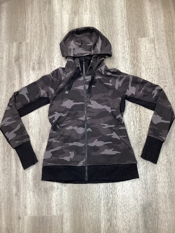 Athletic Jacket By Athleta In Camouflage Print, Size: S Zippered Front Buttoned Front Snap Front