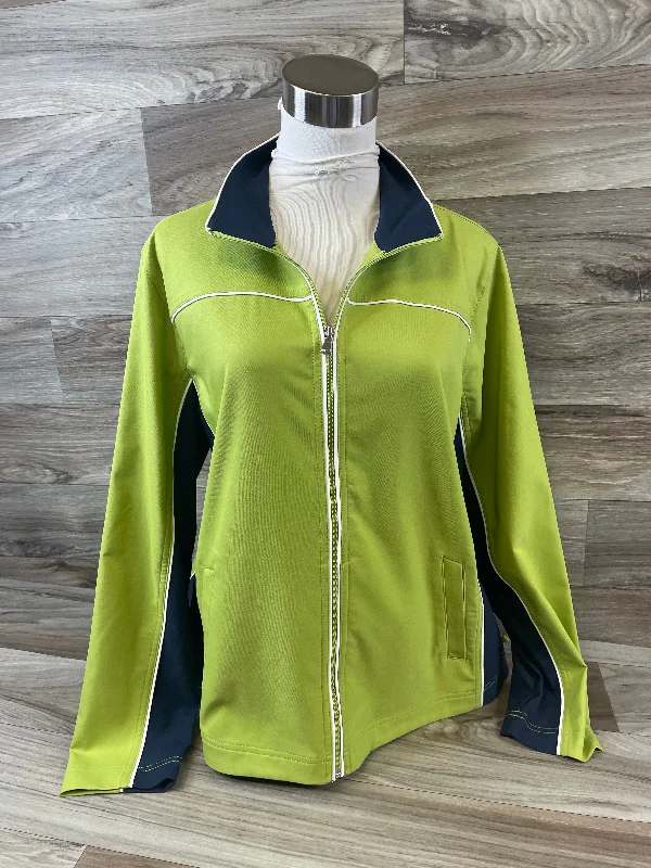 Athletic Jacket By Made For Life In Blue & Green, Size: Xl Tailored Jacket Straight Jacket A-Line Jacket