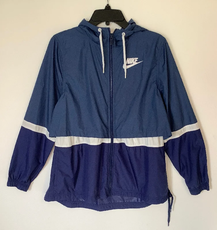 Athletic Jacket By Nike Apparel In Blue, Size: M Insulated Jacket Fitted Jacket Loose Jacket