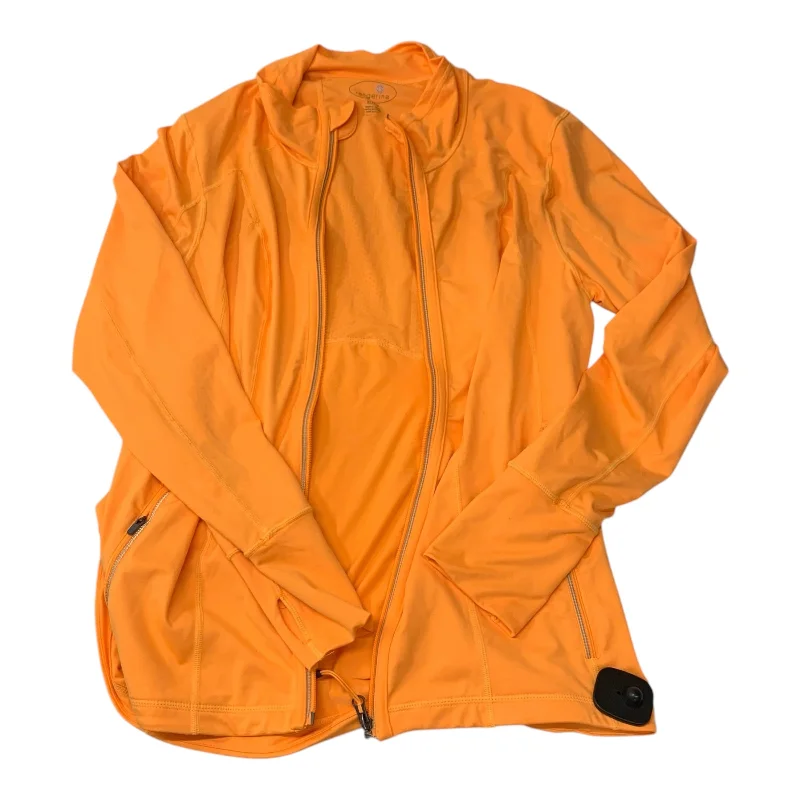 Athletic Jacket By Tangerine In Orange, Size: Xl Satin Fabric Silk Fabric Chiffon Fabric