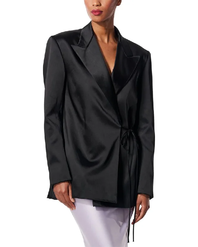 Carolina Herrera Wrap Front Jacket Bomber Jacket Anorak Windbreaker