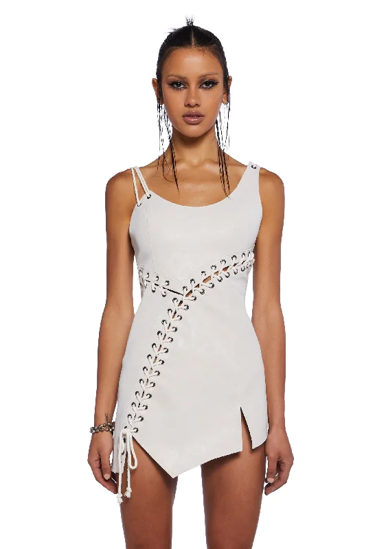 Chamber Lace-Up Mini Dress Trendy Camisole Mini Dress