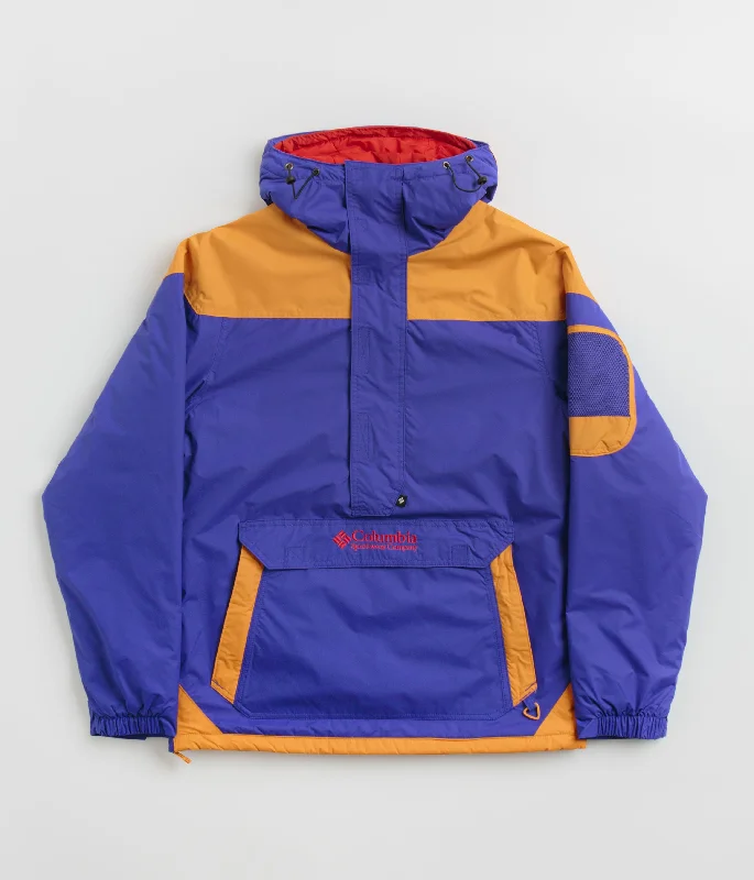 Columbia Challenger II Insulated Pullover Jacket - Clematis Blue / Sunstone Zip Front Button Front Snap Front