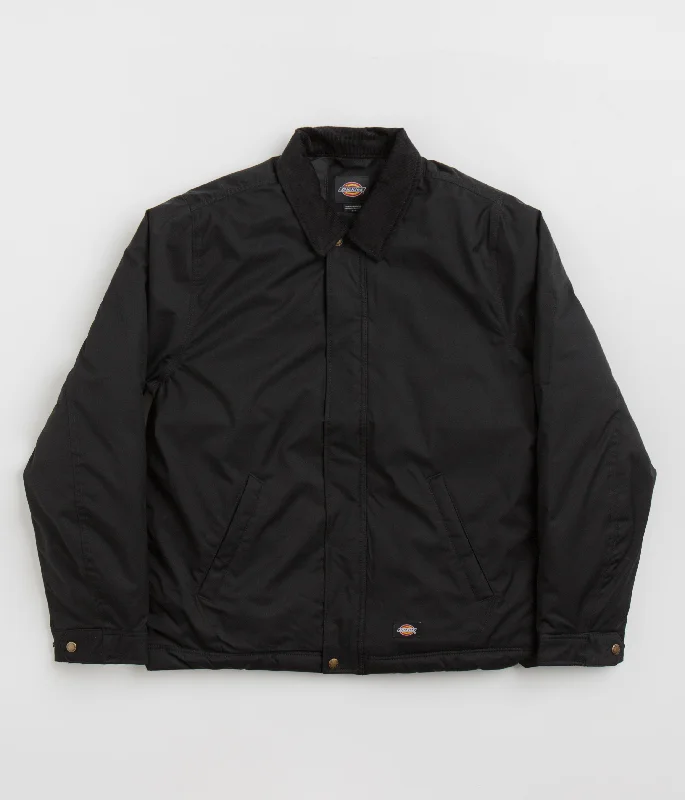 Dickies Plains Jacket - Black Welt Pockets Slit Pockets Flap Pockets