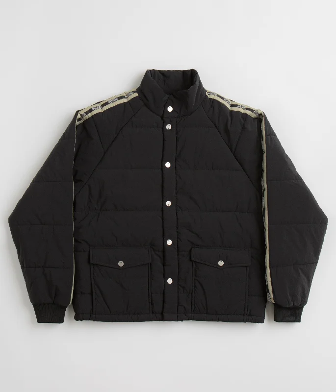 Fucking Awesome Dill Racing Puffer Jacket - Black Plaid Jacket Tartan Jacket Houndstooth Jacket