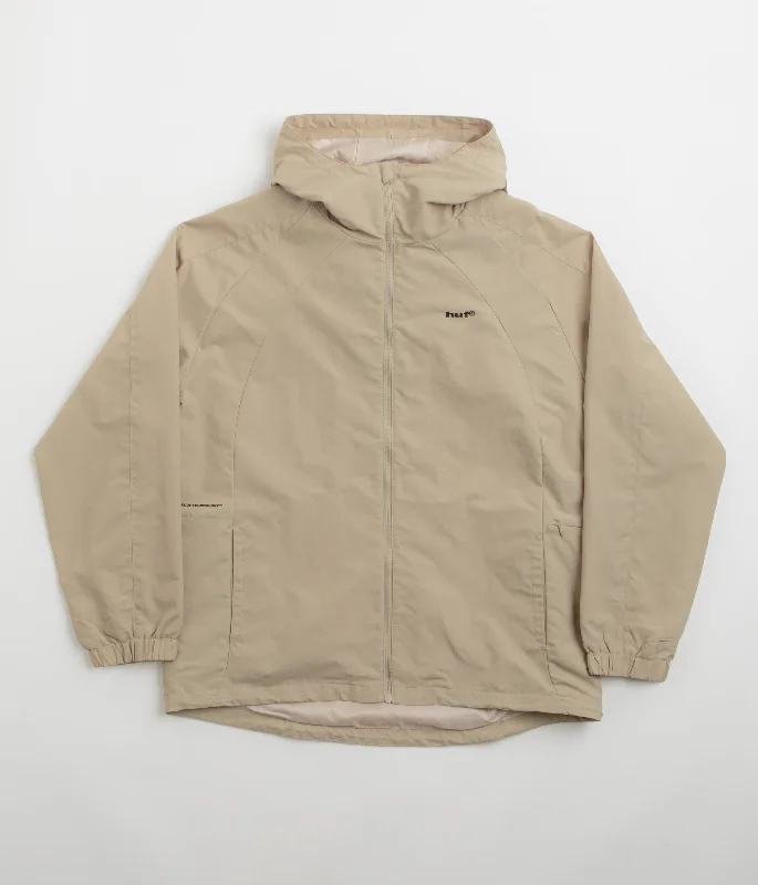 HUF Set Shell Jacket - Putty Notch Collar Peter Pan Collar Cowl Neck