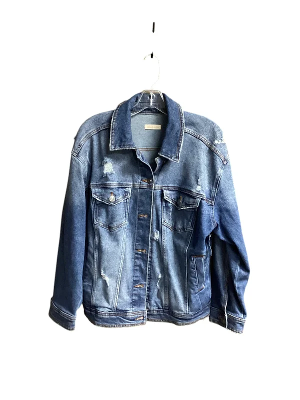 Jacket Denim By Altard State In Blue Denim, Size: L Toggled Jacket Drawstring Jacket Belted Jacket