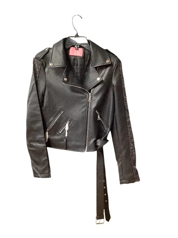 Jacket Moto By Akira In Black, Size: M Mesh Jacket Canvas Jacket Denim Jacket