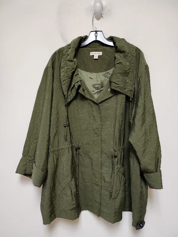 Jacket Other By Coldwater Creek In Green, Size: 3x Front Pockets Side Pockets Patch Pockets