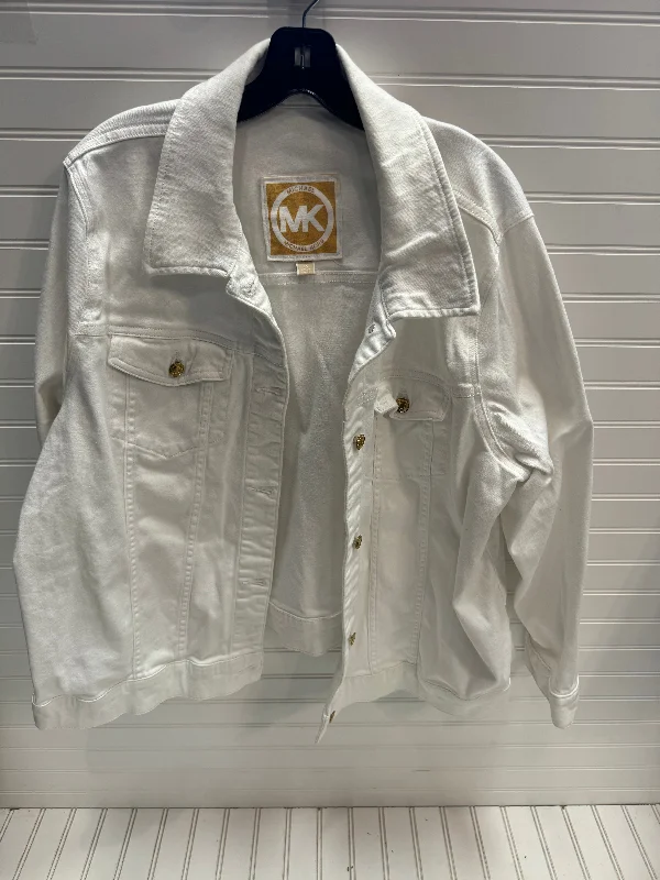 Jacket Other By Michael By Michael Kors In White, Size: 3x One-Shoulder Jacket Off-the-Shoulder Jacket Asymmetrical Jacket