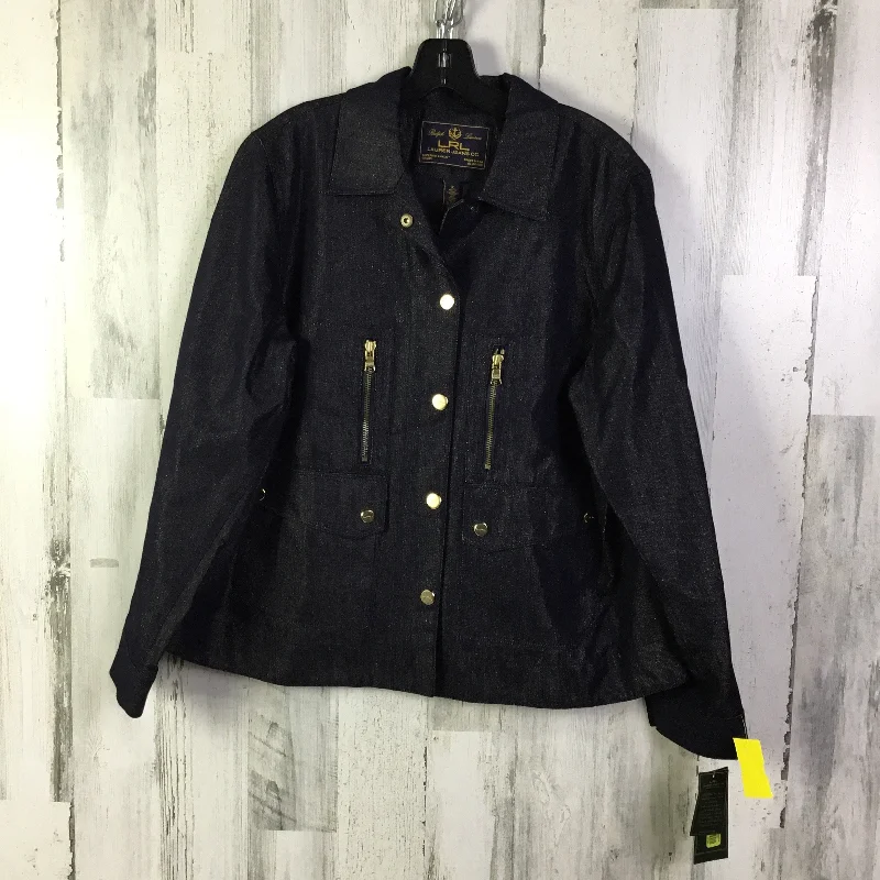 Jacket Utility By Lauren By Ralph Lauren In Navy, Size: 1x Wool Jacket Cashmere Jacket Tweed Jacket