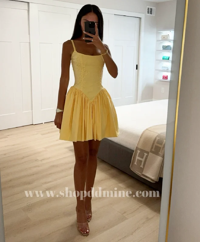 KADI YELLOW COTTON CORSET MINI DRESS Stylish Summer Mini Dress