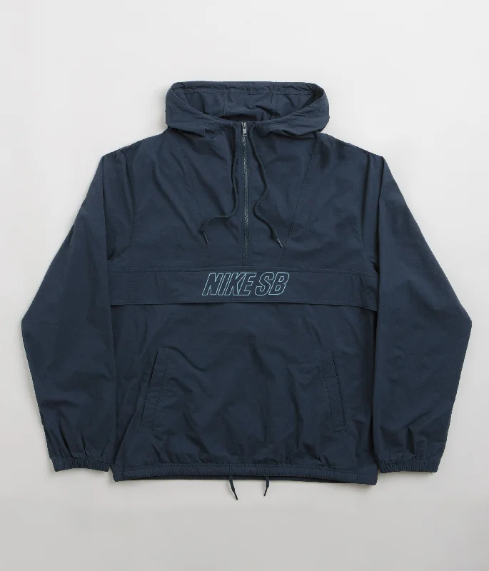 Nike SB Anorak Jacket - Armory Navy / Denim Turquoise Hoodie Zip-Up Jacket Button-Up Jacket