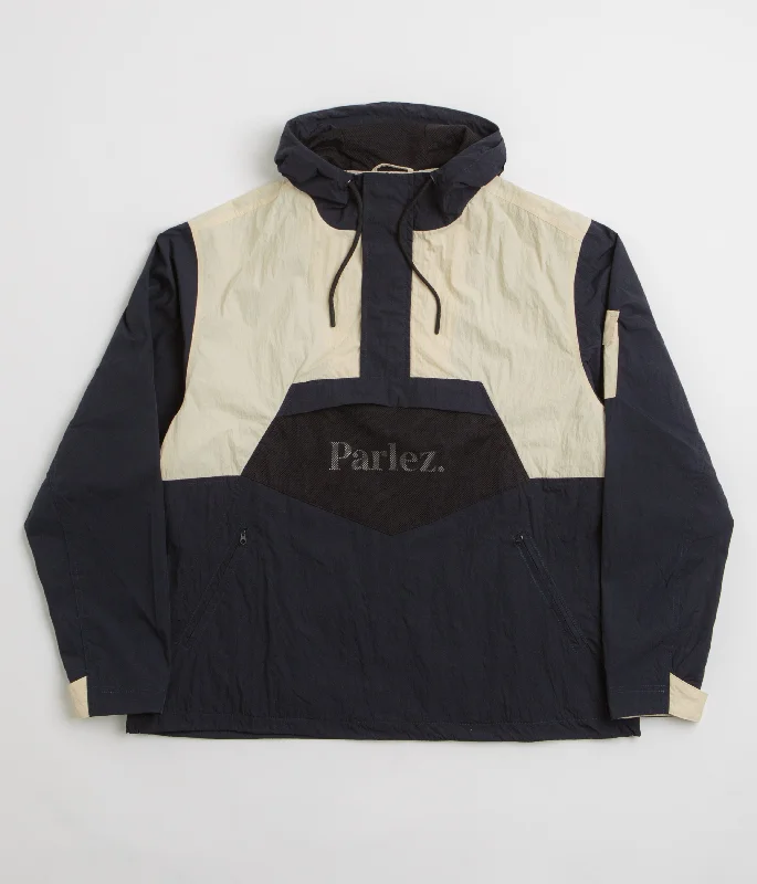 Parlez Fillmore Jacket - Navy Hoodie Zip-Up Jacket Button-Up Jacket