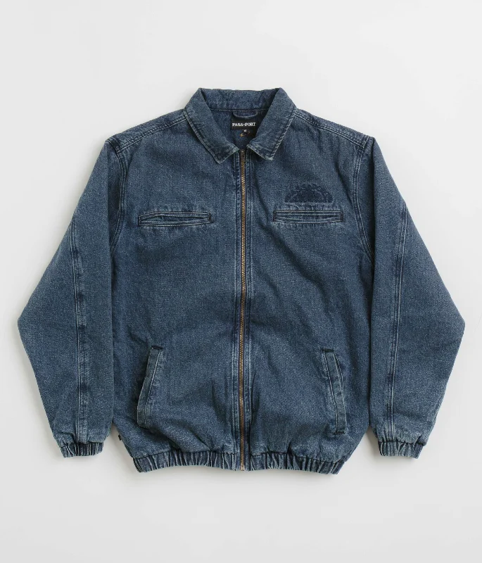 Pass Port Vineyard Birds Denim Delivery Jacket - Washed Indigo Wool Jacket Cashmere Jacket Tweed Jacket