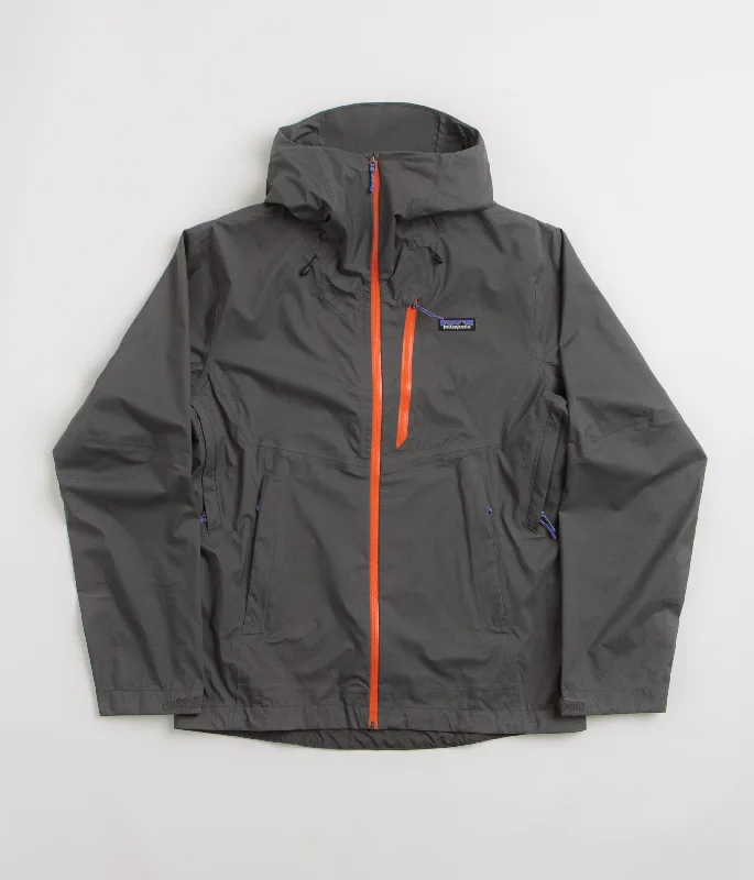 Patagonia Granite Crest Rain Jacket - Forge Grey Herringbone Jacket Houndstooth Jacket Plaid Jacket