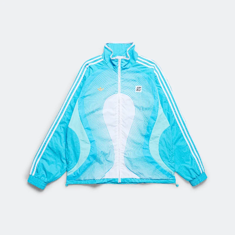 Track Jacket x NTS Radio - Bliss Blue/White Rayon Jacket Velvet Jacket Corduroy Jacket