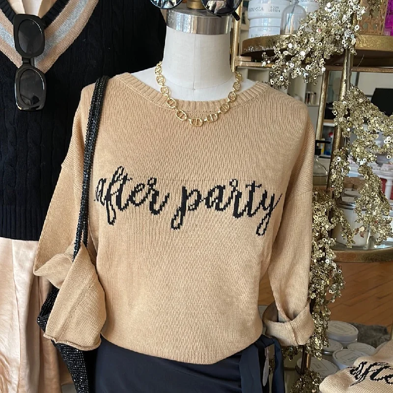 After Party 100% Cotton Sweater (Holiday Special - Limited Edition) Boxy Sweater Fitted Sweater A-Line