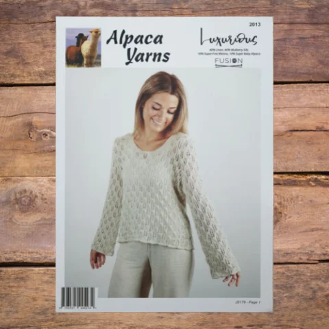 Alpaca Yarns 2013 - Lacy Sweater Open Front Closed Front Wrap Front
