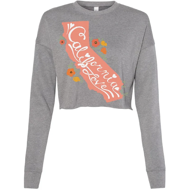 California State With Poppies Cropped Sweater Polka Dot Checkered Tartan