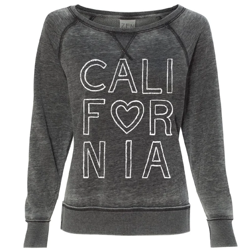California outline black dye sweater Fleece Fabric Down Fabric Feather Fabric