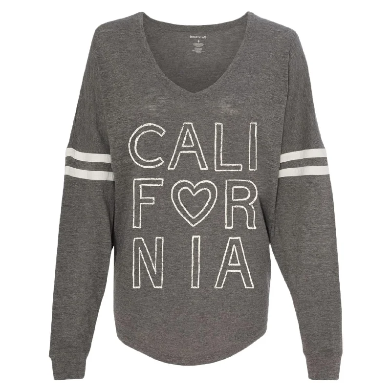 California outline varsity sweater grey Spandex Rayon Corduroy