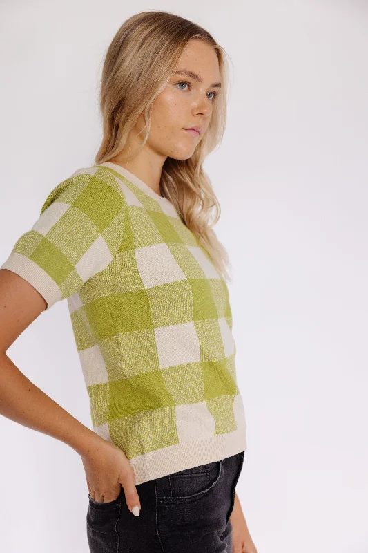Charlbury Sweater Cream/Lime Lace Blend Ribbed Blend Corduroy Blend