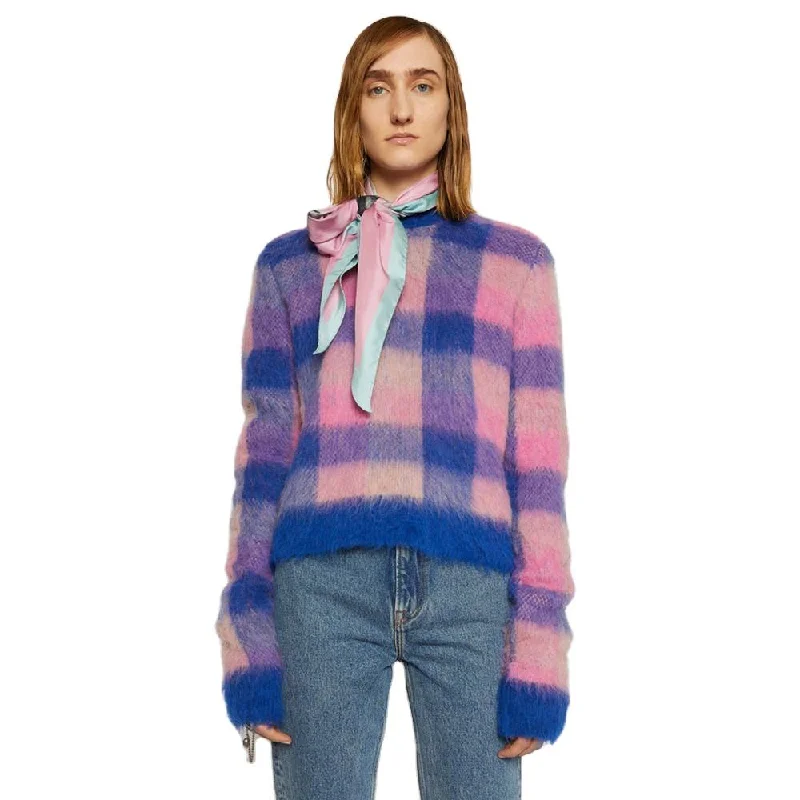 Customized Knitted Fuzzy Jumper for Winter Wear mohair sweater women Modern Contemporary Chic