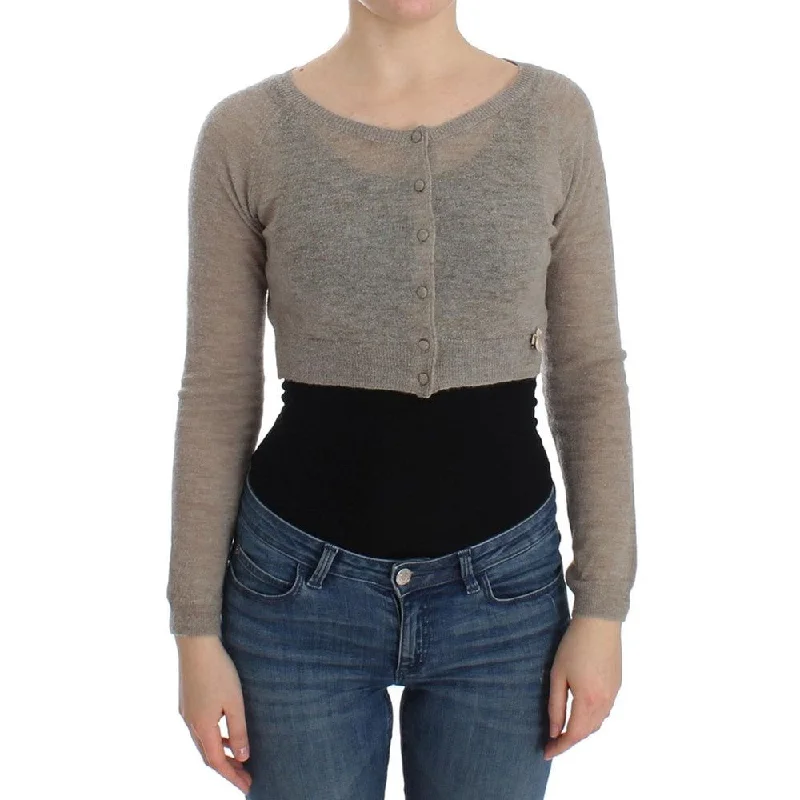 Ermanno Scervino Beige  Sweater Welt Pockets Slit Pockets Flap Pockets