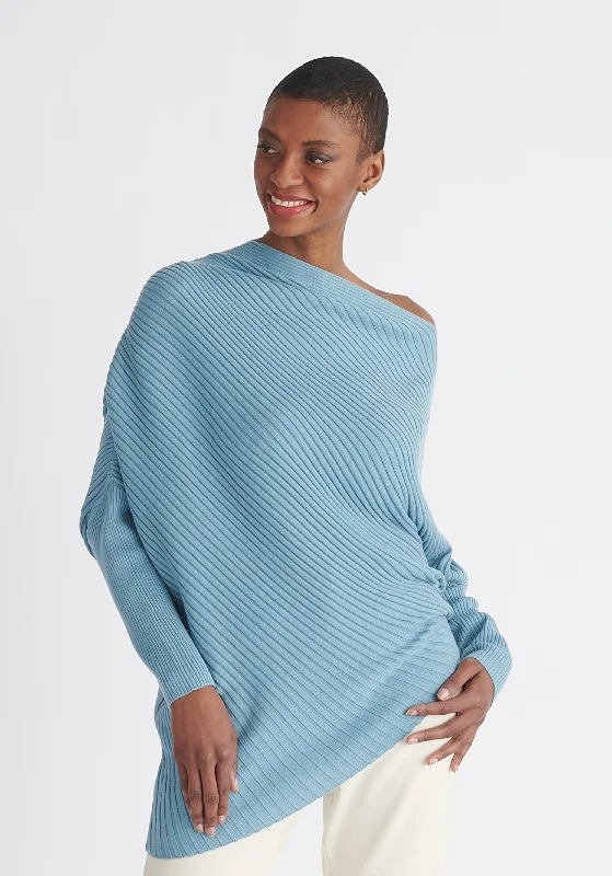 Draped Knitted Jumper Stylish Fashionable Trendy