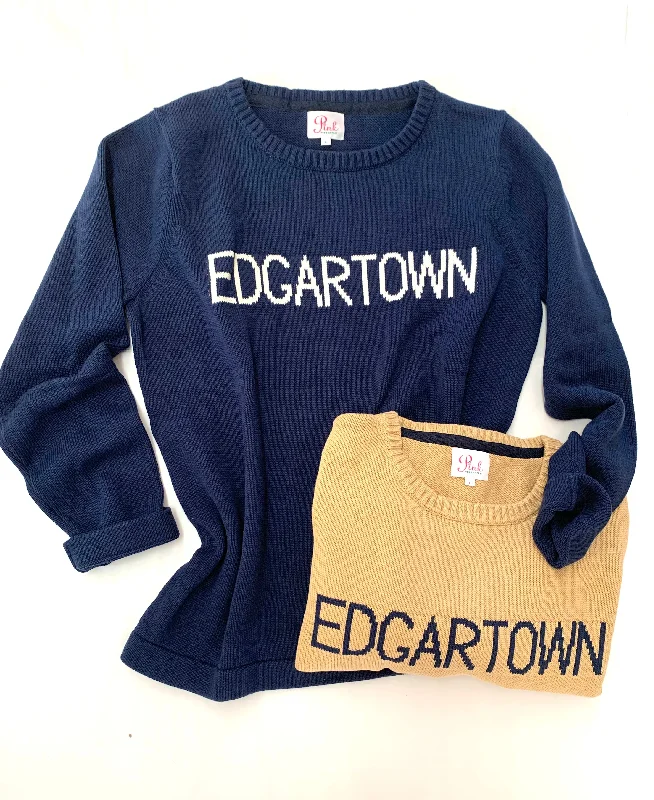 EDGARTOWN Sweater in 100% Cotton Chenille Fabric Brocade Fabric Lace Fabric