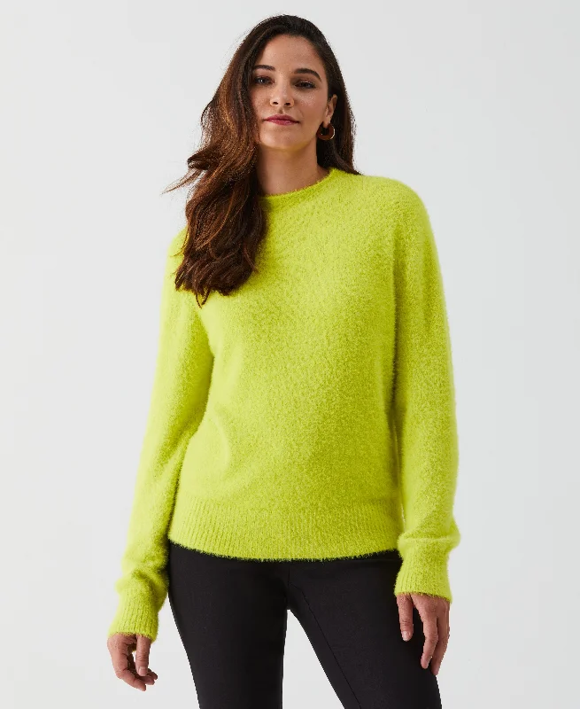 Faux Hair Mock Neck Sweater Satin Fabric Silk Fabric Chiffon Fabric