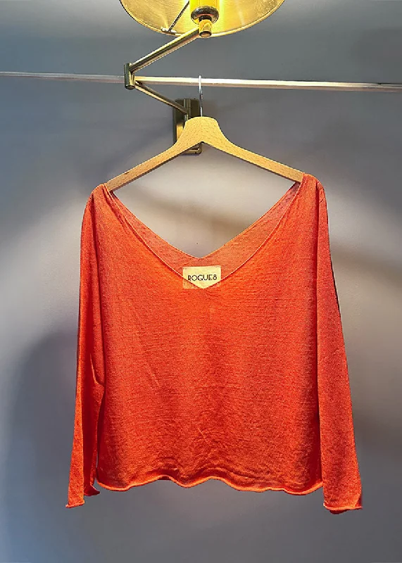 Glou Tomato Short Sweater Houndstooth Herringbone Solid