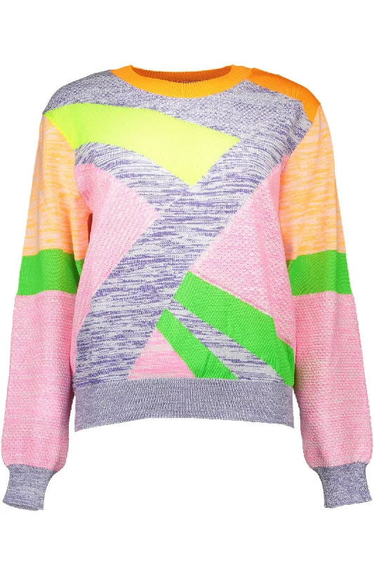 Love Moschino Multicolor Varia Women Sweater Print Jacquard Patchwork