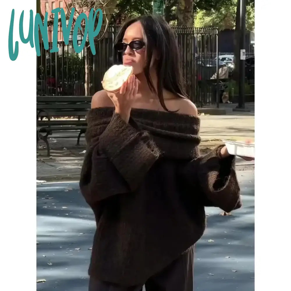 Lunivop Women Fashion Sexy Solid Off Shoulder Sweater Elegant Chic Slash Neck Long Sleeve Jumper Autumn Ladies High Street Knitwear Cable Knit Ribbed Knit Lace Knit Lunivop Women Fashion Sexy Solid Off Shoulder Sweater Elegant Chic Slash Neck Long Sleeve Jumper Autumn Ladies High Street Knitwear Cable Knit Ribbed Knit Lace Knit