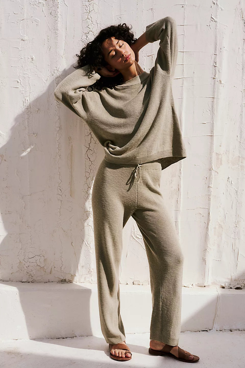 Malibu Sweater Pant Set Fitted Slim Tailored
