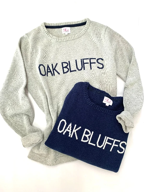 OAK BLUFFS Sweater in 100% Cotton High Neck Crew Neck V-Neck
