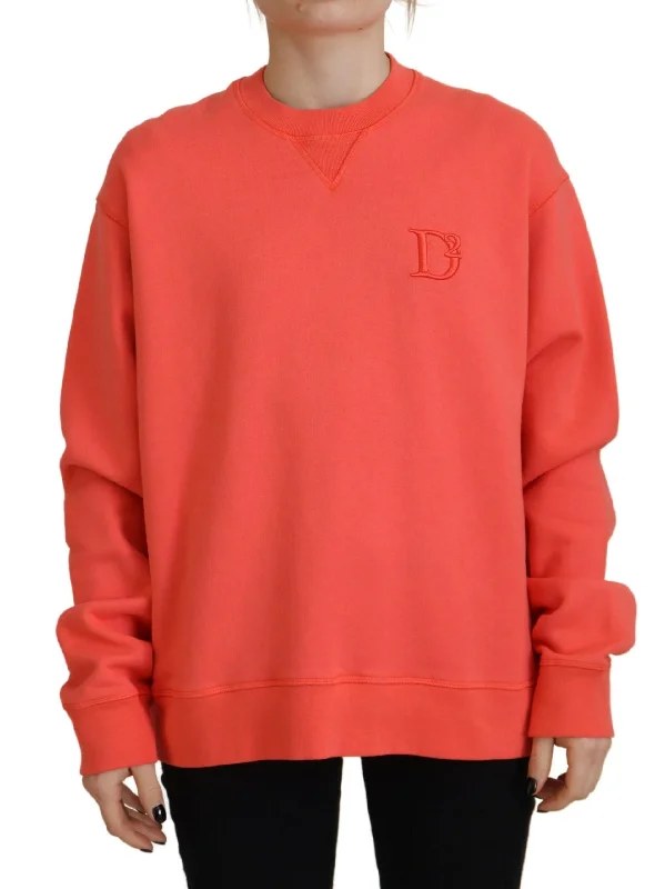Pink Logo Embroidery Women Long Sleeve Sweater Wool Fabric Cashmere Fabric Tweed Fabric