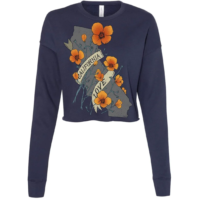 Poppies California Love Cropped Sweater Herringbone Houndstooth Plaid